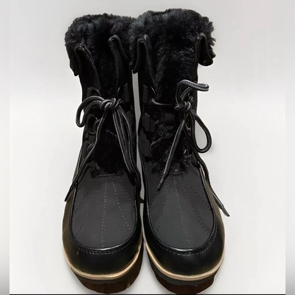 JBU By Jambu Northgate Waterproof Boots Women’s 10M Black Lace Up Faux Fur Lined - Picture 2 of 6